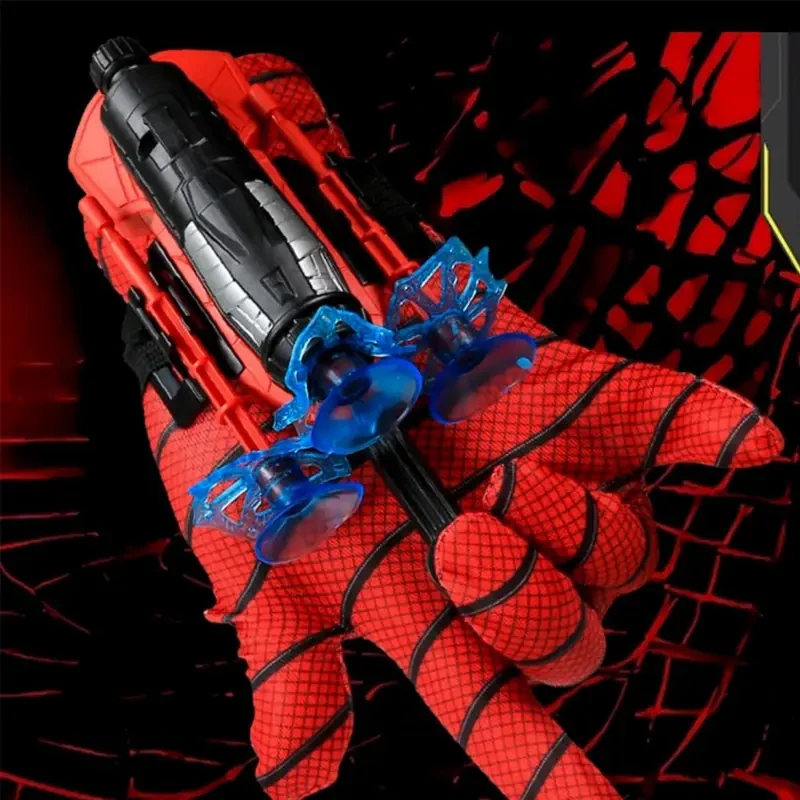 Spider-Man Glove Net Shooter Dart Blaster Launcher With Rubber Soft Bullet Age +3